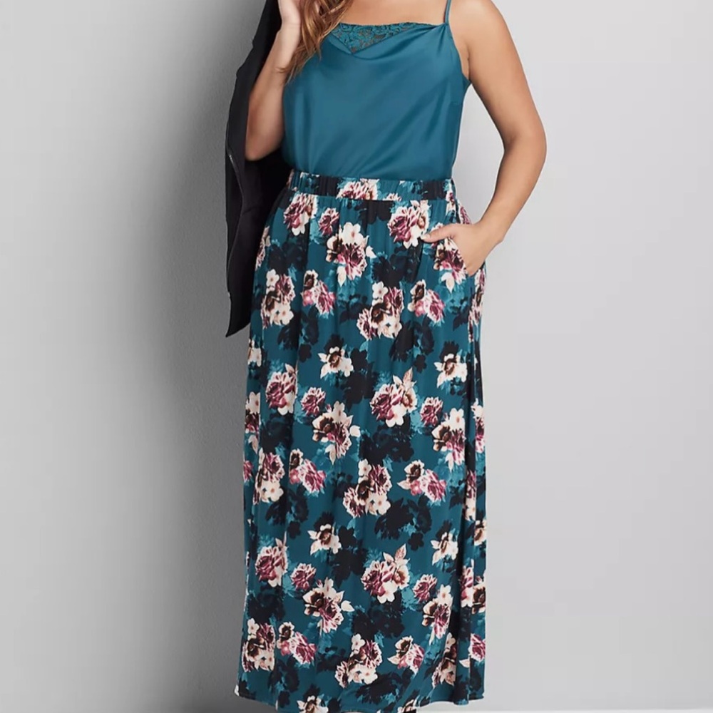 Lane Bryant floral maxi skirt